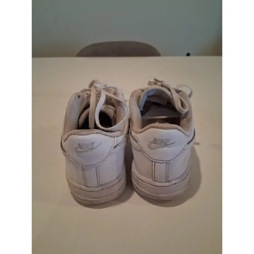 Nike Air Force 1 size 10c kids shoes White 314194-117 [J5]